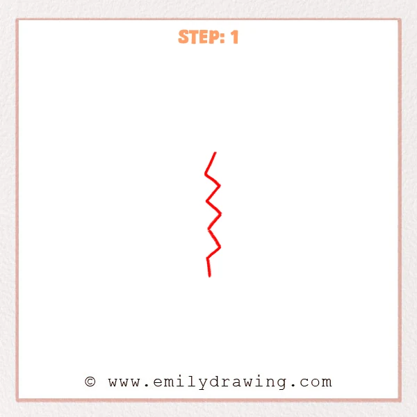 how to draw a broken heart - Step 1